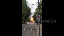 Evacuations carried out after gas pipe explodes in Madrid