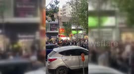 Palestinians Protest Macron's West Bank Visit in Ramallah