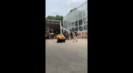 Toy car turns into real-life Transformers robot