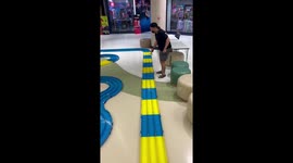 Blink and you'll miss it! High speed remote control car run on race track