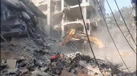 Israeli Air Raids Destroy House In Gaza Neighbourhood