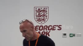 New England call-up Khiara Keating speaking at press conference in Burton upon Trent, UK