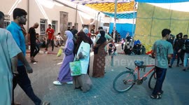 Patients staying in overnight rooms in the Al-Shifa Medical Complex in Gaza