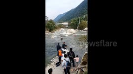 Brave man plunges into raging water to save elderly individual in China