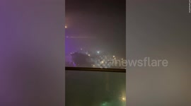 Video shows strong winds and palm trees swaying as Hurricane Otis makes landfall