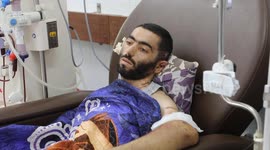Injured people get medical treatment in hospital in Gaza, Palestine
