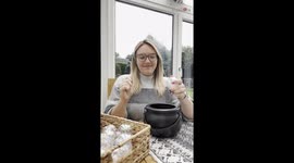 Artist shares a DIY craft of bubbling Cauldron for Halloween Decoration