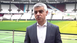 London Mayor Sadiq Khan visits London Stadium to announce ‘London living wage’ in UK