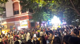 Devotees crowd streets for religious Hindu festival in Thailand