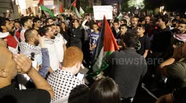 Rally for Palestine near the Israeli embassy in Amman, Jordan