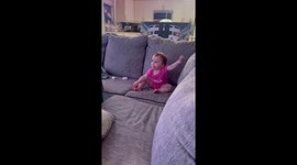 Adorable 10-month-old baby forgets everything but dance when her favorite song comes on