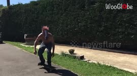 Back-cracking fall teaches skateboarder that there's no room for horsing around
