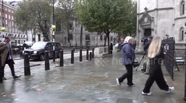 Noel Clarke arrives at court for preliminary hearing of libel claim against The Guardian in London, UK