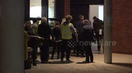 Ballot boxes arrive ahead of the count for the Mid Bedfordshire by-election, UK