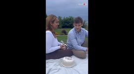 Parents-to-be receive delightful news during cake-tastic gender reveal