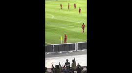 Crowd hurls bottles at football player in Malaysia