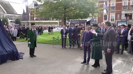 Queen unveils statue of Frankie Dettori at Ascot Racecourse, UK