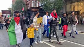 March in solidarity with Palestine in Belfast, UK