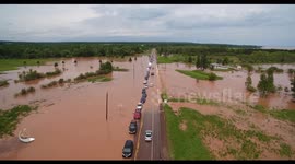 Water Over The Road In Wisconsin
