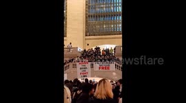 US: Hundreds Of Protesters Storm NYC Grand Central To Demand Israel-Hamas Ceasefire 2
