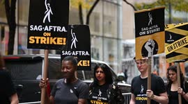SAG-AFTRA Continue To Picket As Labor Talks Continue in New York, USA