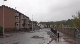 Flooding continues after Storm Babet hits Brechin, UK