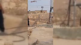 Israeli Settlers vandalise a mosque in Masafer Yatta in Hebron