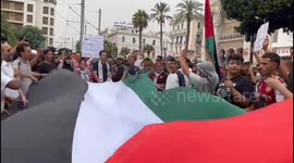 Anti-Israel demonstration in Tunis Governorate, Tunisia