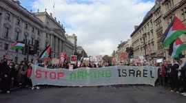 Thousands of protesters marched for Palestine, demanding a ceasefire now, London, UK