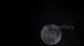 Stunning Lunar Eclipse is seen In Tanah Datar District, West Sumatra, Indonesia, on October 29, 2023