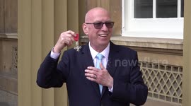 Ken Bruce receives MBE for services to radio, autism awareness and charity in London, UK