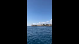 Holiday in Mallorca, trip by boat on nice sunshine day, Coming back to port in September 2023