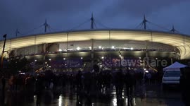 Fans arrive for Rugby World Cup Final in Paris, France