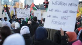 Thousands in Toronto, Canada protest against Israeli airstrikes in Gaza