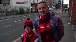 Manchester United fans give tributes to Sir Bobby Charlton in Manchester, UK