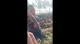 Chinese toddler gifts mum with mouse found at family's farm