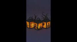 Simple but cute DIY Halloween lamps using only three materials