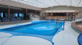 New Zealand: Cruise Ship Pool Water Splashes Violently Due To Rough Seas Caused By Ex-Cyclone Lola