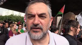 Interview with Pro-Palestinian demonstrators in Sao Paulo, Brazil