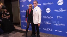 Dolph Lundgren and Emma Krokdal attend the 2023 Wish Gala red carpet event in LA, USA