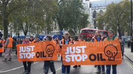 65 Arrested After Slow Marching for 25 Minutes at Parliament Square in London, UK
