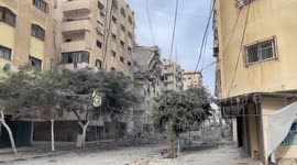 Tal Al-Hawa Area near Al-Quids Hospital In Gaza Reels from Israeli War Plane Strikes