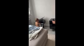 Baby Pianist Takes a Tumble