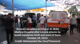 Gaza's Al-Shifa Medical Hospital overwhelmed with casualties after intense Israeli airstrikes