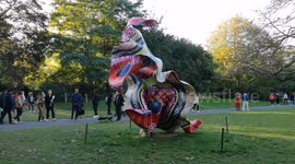 Some of the works of art at this year's Frieze art sculpture trail in Regents Park