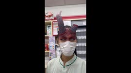 Shop staff terrify customers with hyper-realistic gruesome Halloween makeup