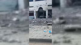 Aftermath of the Israeli army’s bombing in Beit Lahia, Palestine