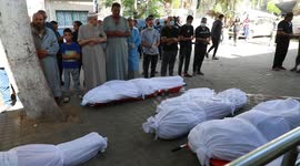 Funeral of the martyrs who died in the Israeli bombing of Gaza City