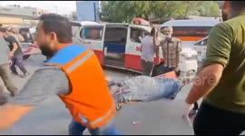 Injured rushed into hospital after Gaza's Jabalia refugee camp struck