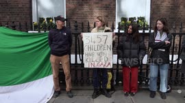 Protests as Starmer delivers speech defending his stance on a ceasefire in London, UK